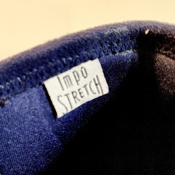 Impo Stretch Omara Navy Blue Textil Upper high heels boots size 8.5M - Picture 10 of 11